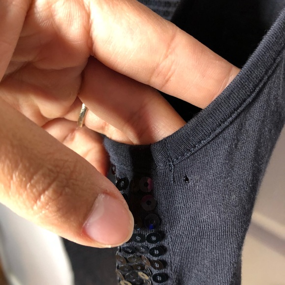 Micheal by Micheal Kors Sequined Black Blouse - Picture 7 of 8